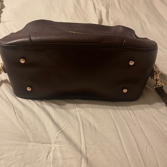 Coach Lane Brown Leather Satchel purse - Picture 5 of 13